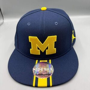 Michigan Wolverines x Air‎ Jordan Hat Men Blue Yellow Jumpman Snap Back Cap